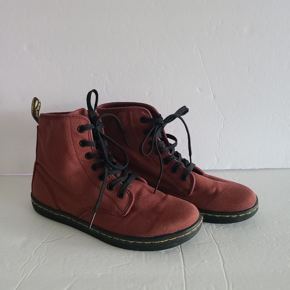 Dr. Martens Shoreditch Red Canvas Women's Sneakers Sz.7